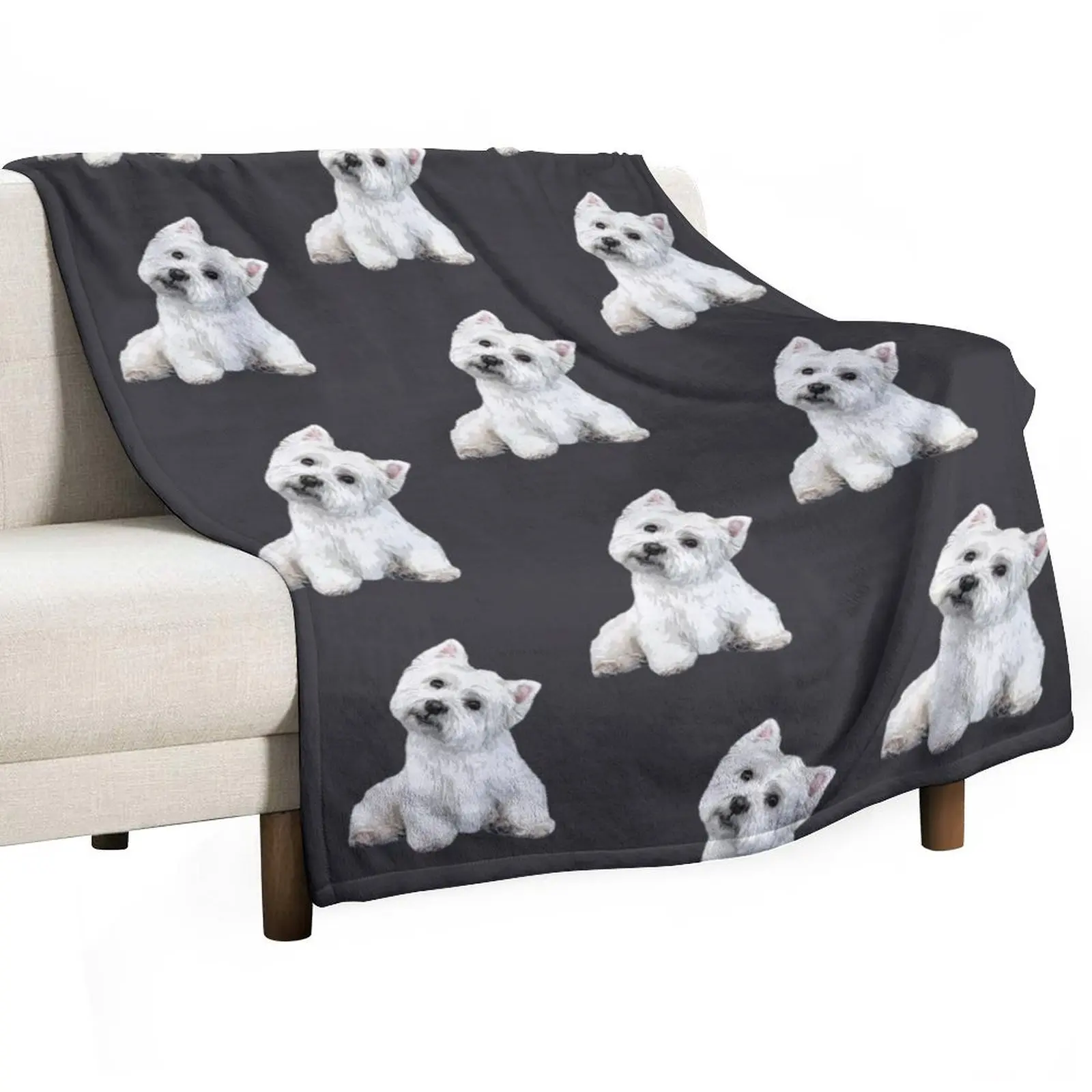 

West Highland Terrier BEST DOG EVER! Throw Blanket Luxury Camping Weighted Beach Blankets