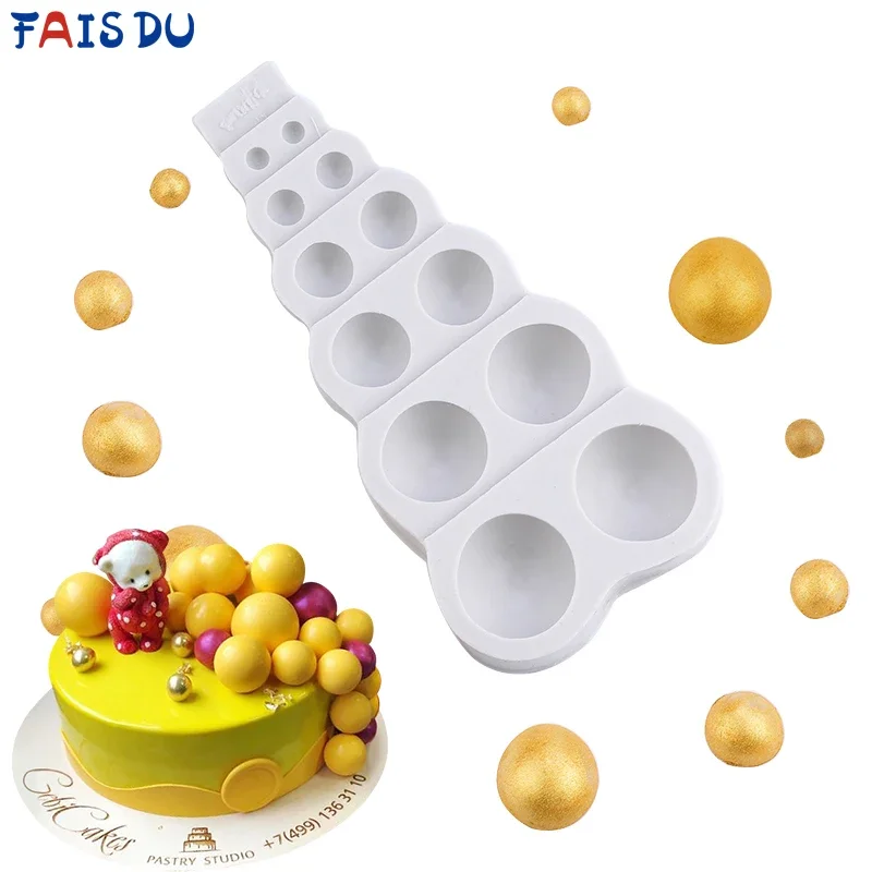 

Silicone Cake Model Chocolate Fudge Mold Large Small Multi Size Pearl Ball Shape DIY Baking Kitchen Baking Cake Decoration Tool