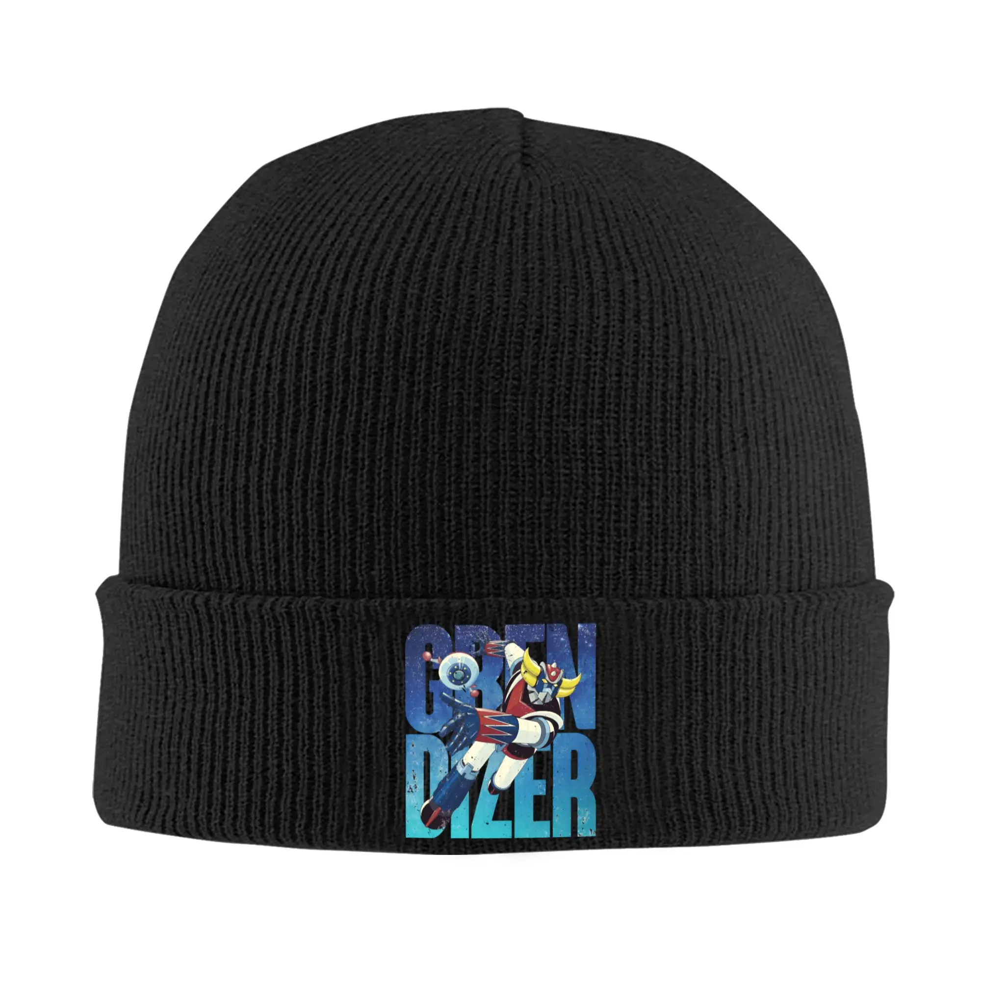 Mazinger Z Anime Beanie Cap Unisex Winter Warm Bonnet Homme Knitted Hat UFO Robot Grendizer Goldorak Skullies Beanies Hats