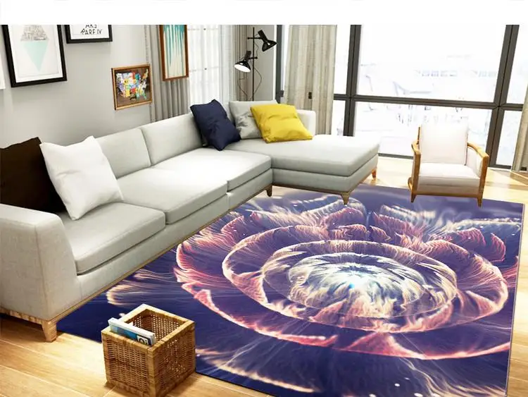 

3D printing oil painting carpet Living Room Sofa Bedroom Rug Bedside entrance hall doormat Children crawling mat