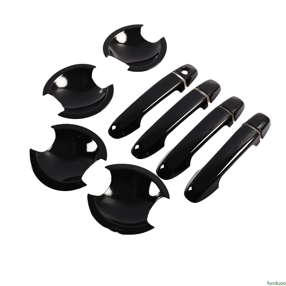 

For Toyota Aqua 2011- 2017 Glossy Black Carbon Fiber Car Side Door Handle Cover Trim Sticker Styling Accessories