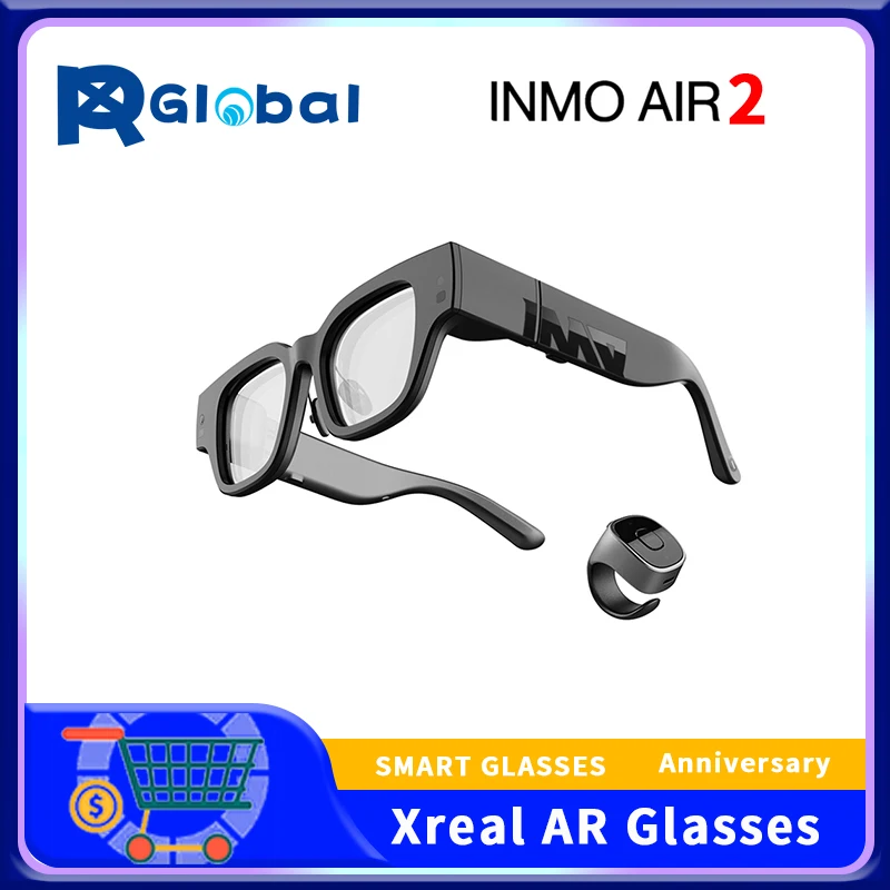 

INMO Air2 AR Smart Glasses Dual Screen Touch Translation Glasses Wireless Screen Projection From Mobile Phone And Computer