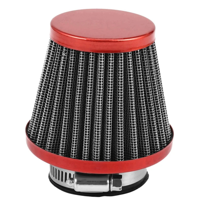 2 Pcs 38Mm Air Filter Intake Induction Kit For Off-Road Motorcycle ATV Quad Dirt Pit Bike Head Cleaner, Red & Blue image 4