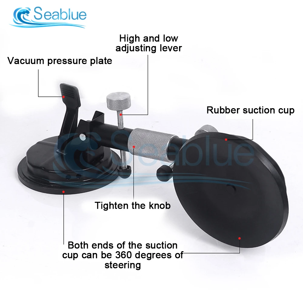 Adjustable Vacuum Suction Cup Glass Lifter Ceramic Tile Carrier Sucker Plate Horizontal Suction 150KG Seam Setter Building Tool