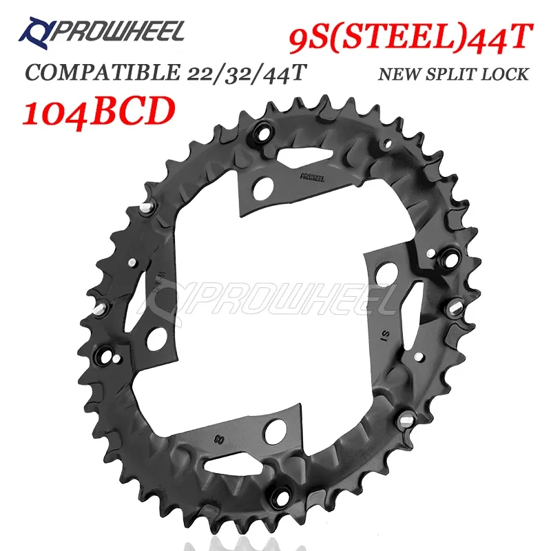 PROWHEEL MTB Chainring 64/96/104BCD Mountain Bicycle Chainwheel 22T 24T 30T 32T 40T 42T 44T Sprocket Steel Alloy Bike Part - view 5