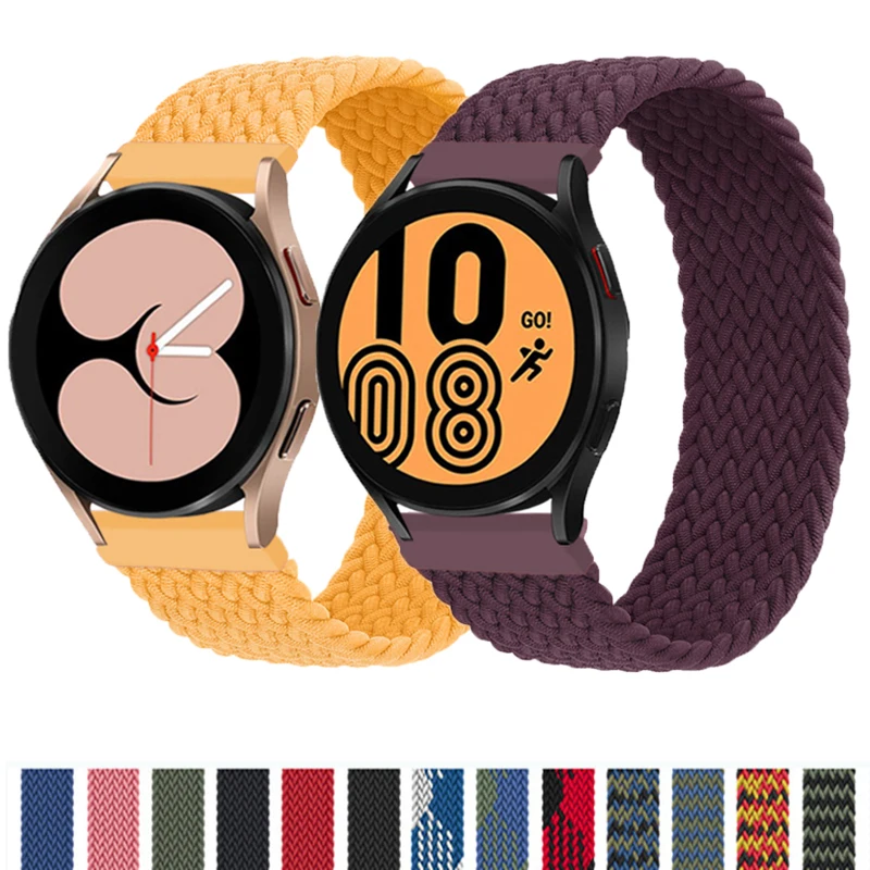 Braided Solo Loop For Samsung Galaxy watch 4/classic strap 46mm/42mm/active 2/Gear S3 bracelet 20mm/22mm Galaxy watch 3 Band