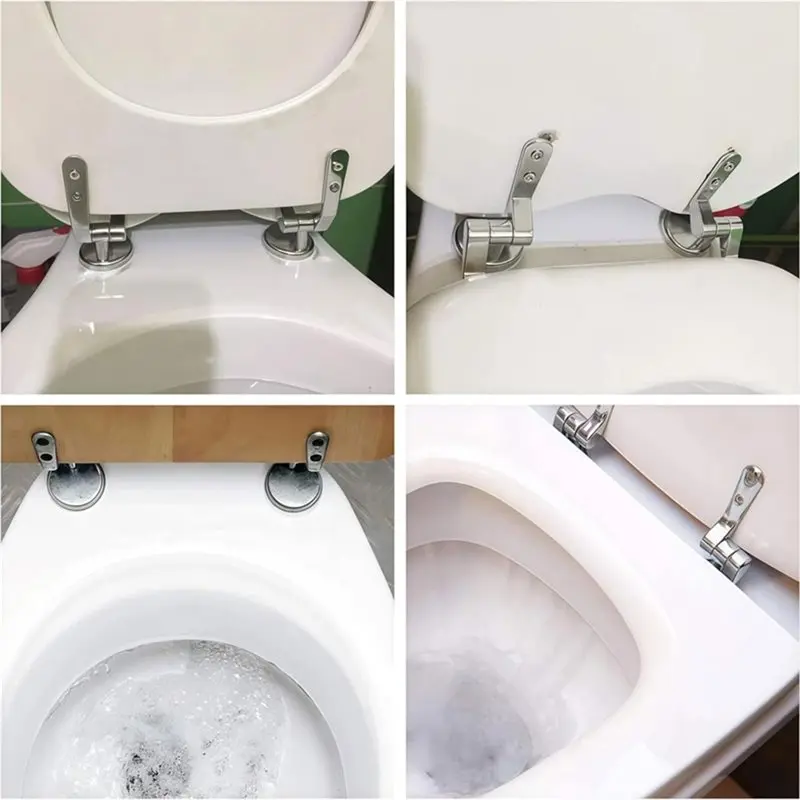 N84R Replacement Toilet Seat Hinge Mountings, Top Tightening Non-Universal For Round Toilet Lid Cover Parts