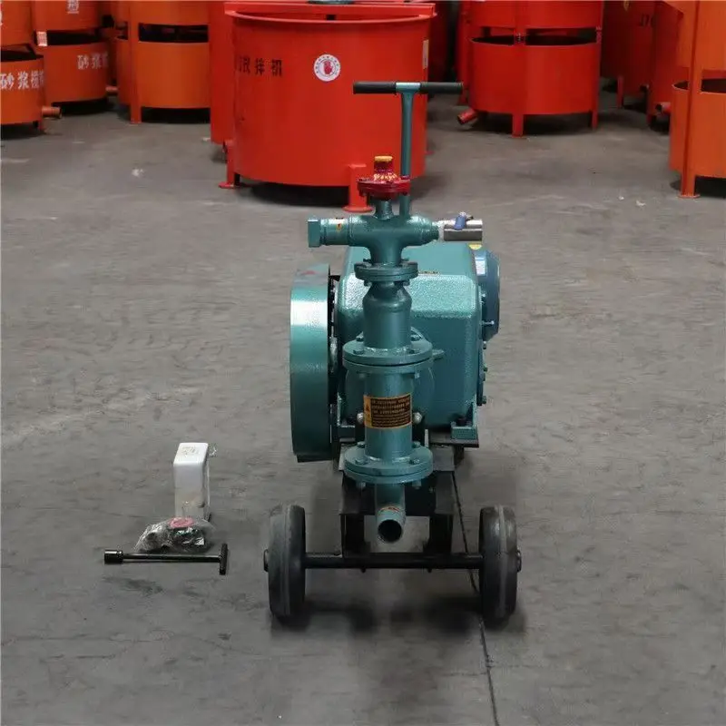 Piston Mortar Grouting Pump Cement Double Inlet and Double Outlet Grouting Machine Small High Pressure Mortar