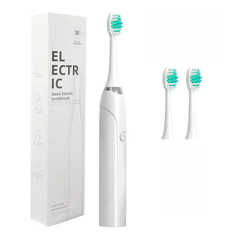 3pcs Adult Toothbrush Vibration Soft-bristle Toothbrush Oral Irrigator Battery Automatic Ultrasonic Adult Electric Toothbrush