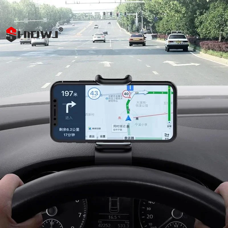 Suporte giratório 360 para telefone para carro, suporte universal para painel de montagem em aderência automática, suporte fixo para celular