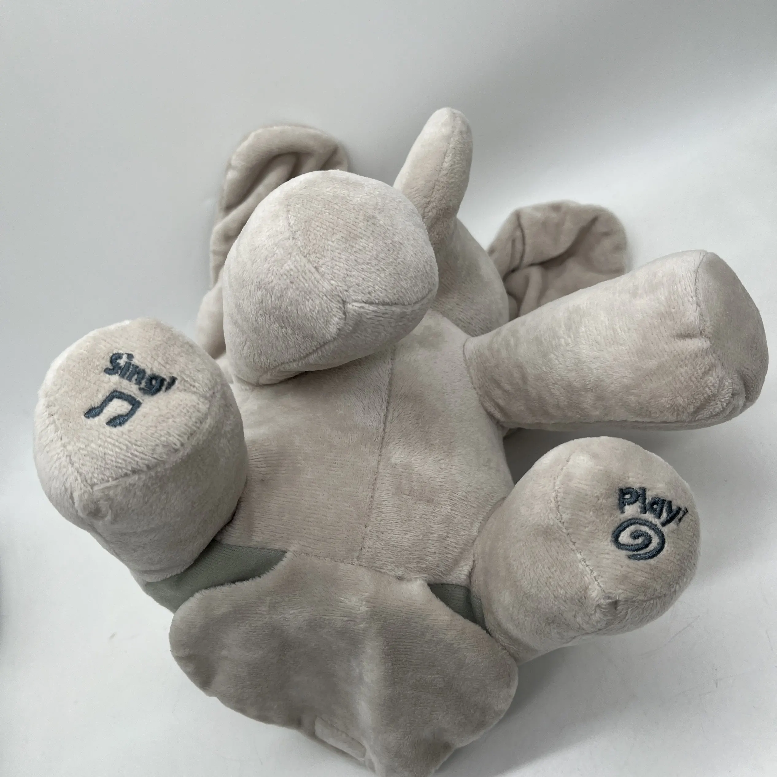 التخليص القطيفة لعبة الإلكترونية الفيل يدق آذان اليسار واليمين الموسيقى يتأرجح دمية الفيل هدية للأطفال #6