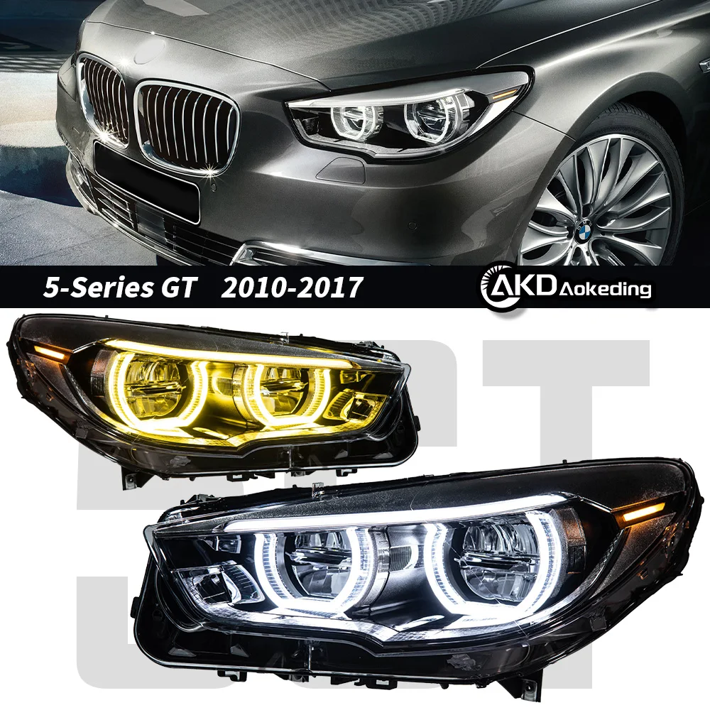 Auto Parts for BMW F07 5 Series GT 5GT Headlights 2010-2017 F07 5GT LED Daytime Lights Dual Projector Car Accesorios Modified