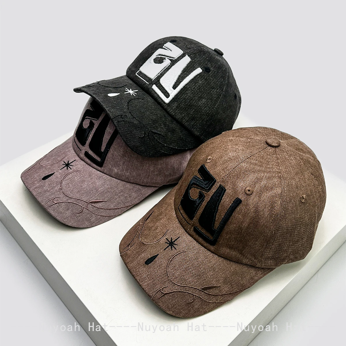 

New Men Women Design Style Letter Embroidery Baseball Hats Sunshade Personal Versatile Street Peaked Caps Niche Fashion Casual