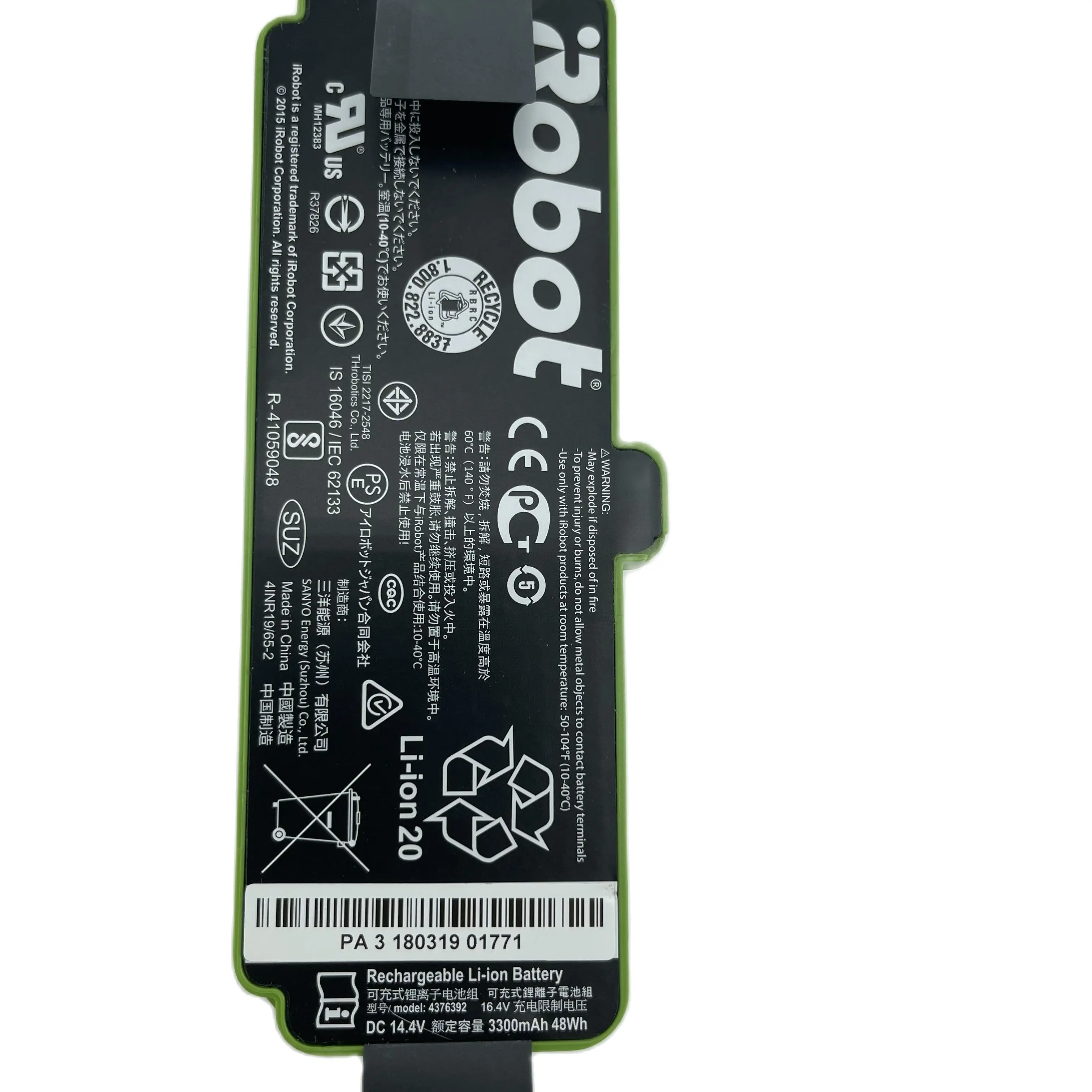 Original IRobot Roomba 595 650 980 655 690 780 805 860 880 890 960 760 770 780 E5 E6 i7 i8 i3 S9 i4 Series Replacement Battery