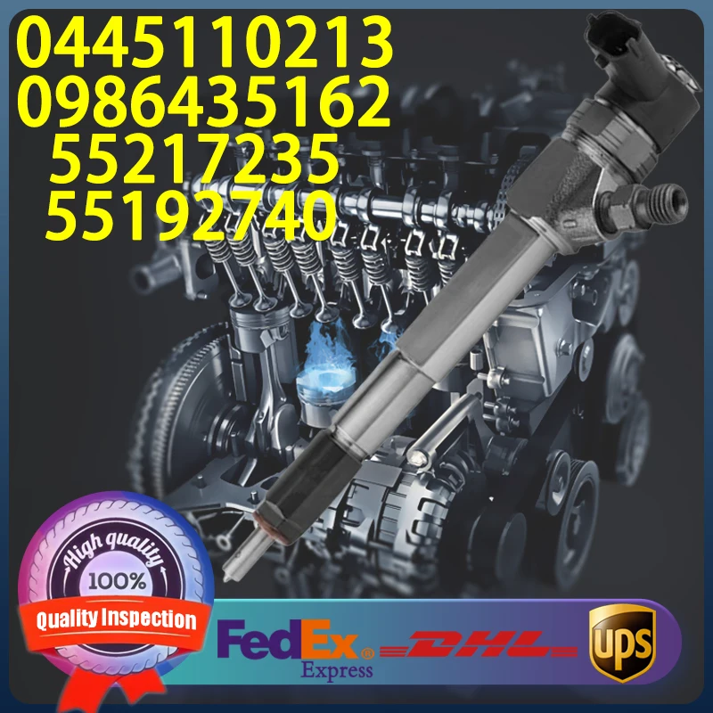 

0445110213 0986435162 55217235 55192740 55198219 Common Rail Injector For Alfa Romeo Brera Fiat Lancia 2.4JTDM Engine