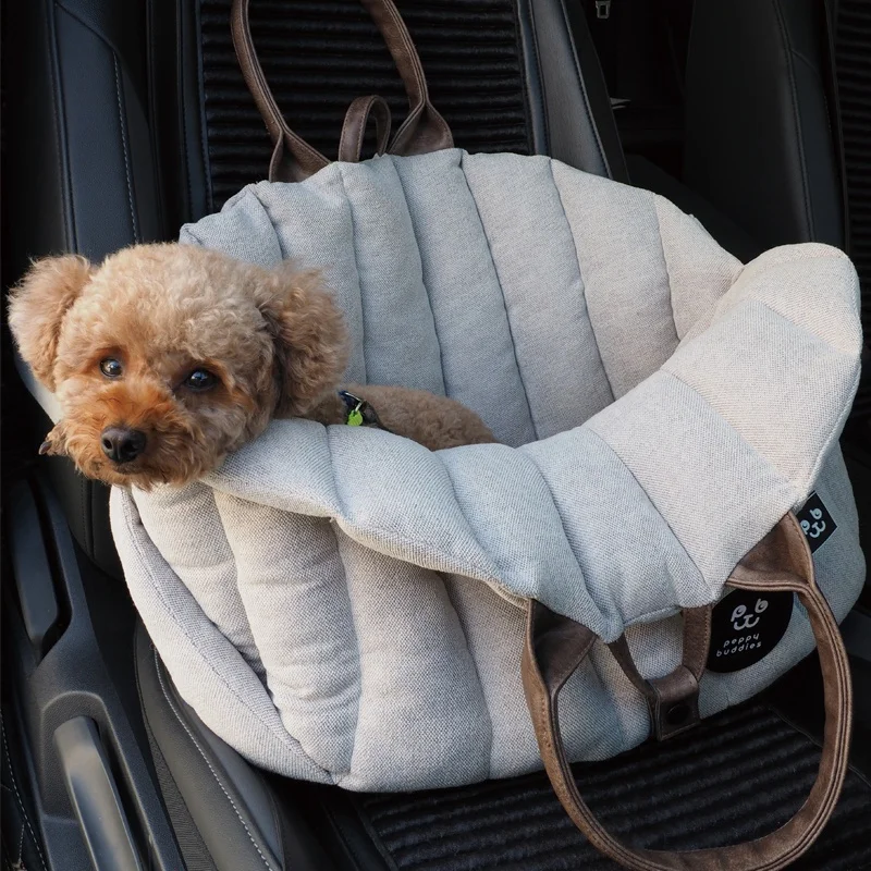 

LS Peppy Buddies 3 in 1 Multi-functional Pet Sling Bag and Dog Car Seat With Leash Connector Pet Bed Indoor