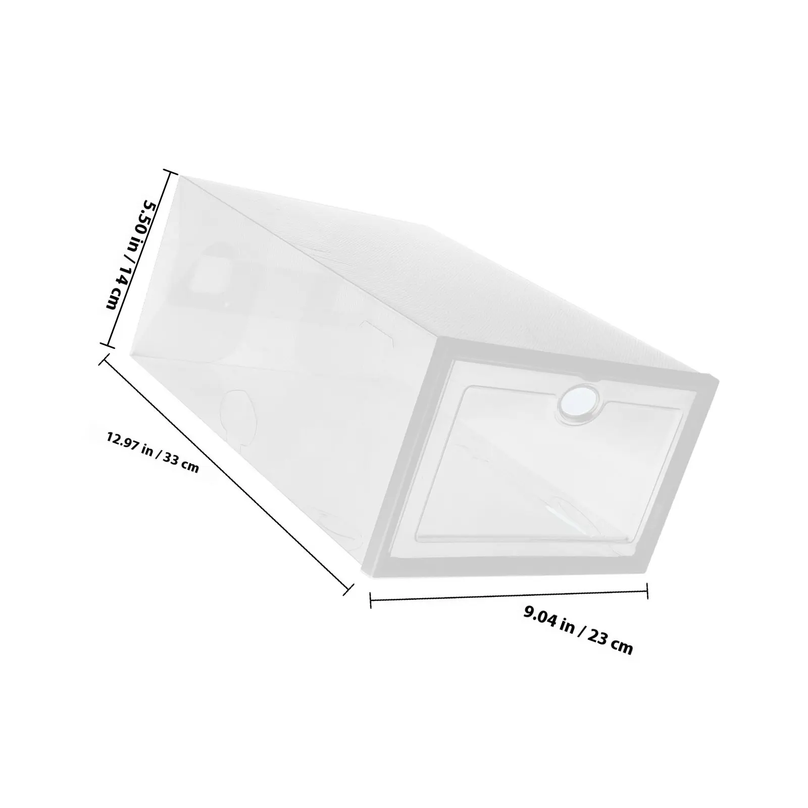 5Pcs Shoe Boxes Storage Stackable Clear Plastic Organizer Case for Sneakers Heels Closet Cabinet Storage Solution