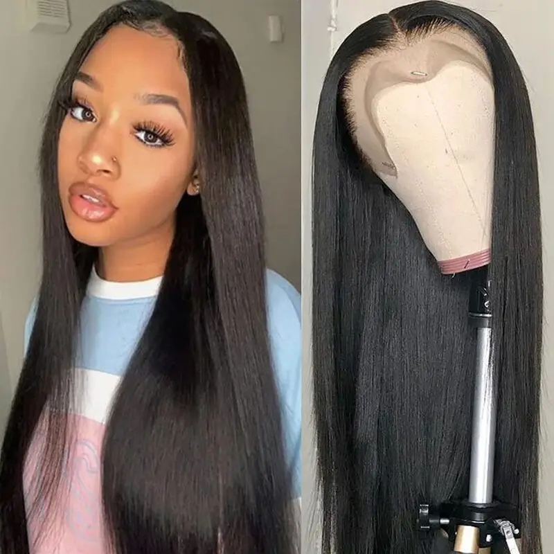 250% Lace Frontal Wig Brazilian Bone Straight 13x4 Transparent Lace Front Human Hair Wigs For Black Women Pre Plucked Wig