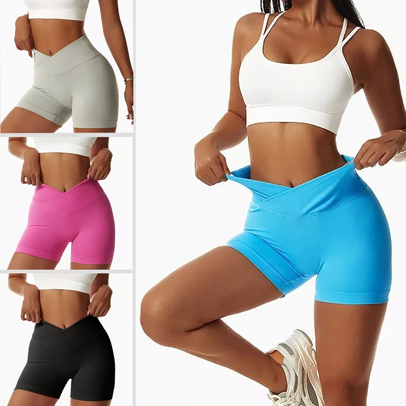 Seamless Yoga Shorts for Women Fitness Shorts Running Cycling Shorts Breathable Sports Leggings High Waist Summer Women\'s Shorts