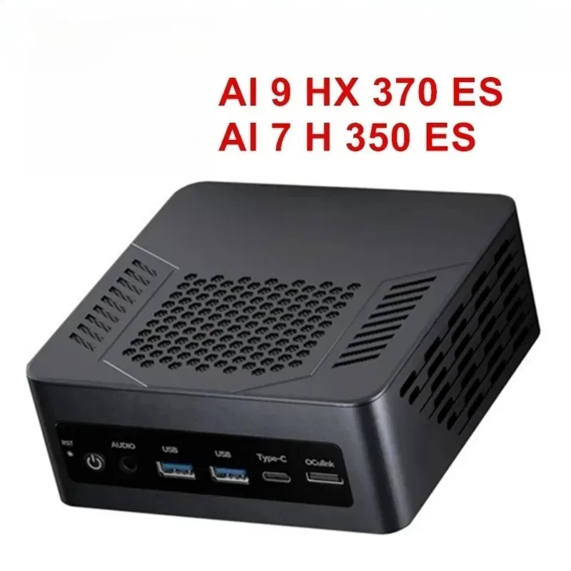 Topton Gaming Mini PC AMD Ryzen AI 9 HX 370 ES AI 7 H 350 ES OCuLink USB4 2x2.5G LAN 2xPCIe Desktop Computer Windows 11 WiFi6E