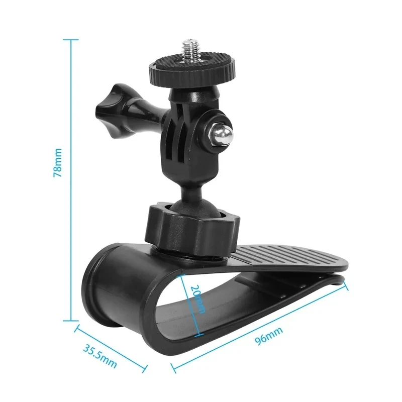  Car Sun Visor Quick Clip Mount, Action Camera Holder for GoPro Hero 13 12 11 for In-Car Vlog & Driving Recording