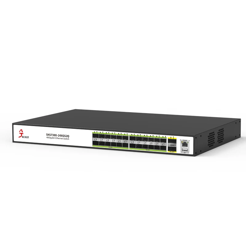 XikeStor L2 Managed Network Switch 24-Port 10G SFP+ 2-Port 40G QSFP+ Enterprise Level Ethernet Switch Support VLAN