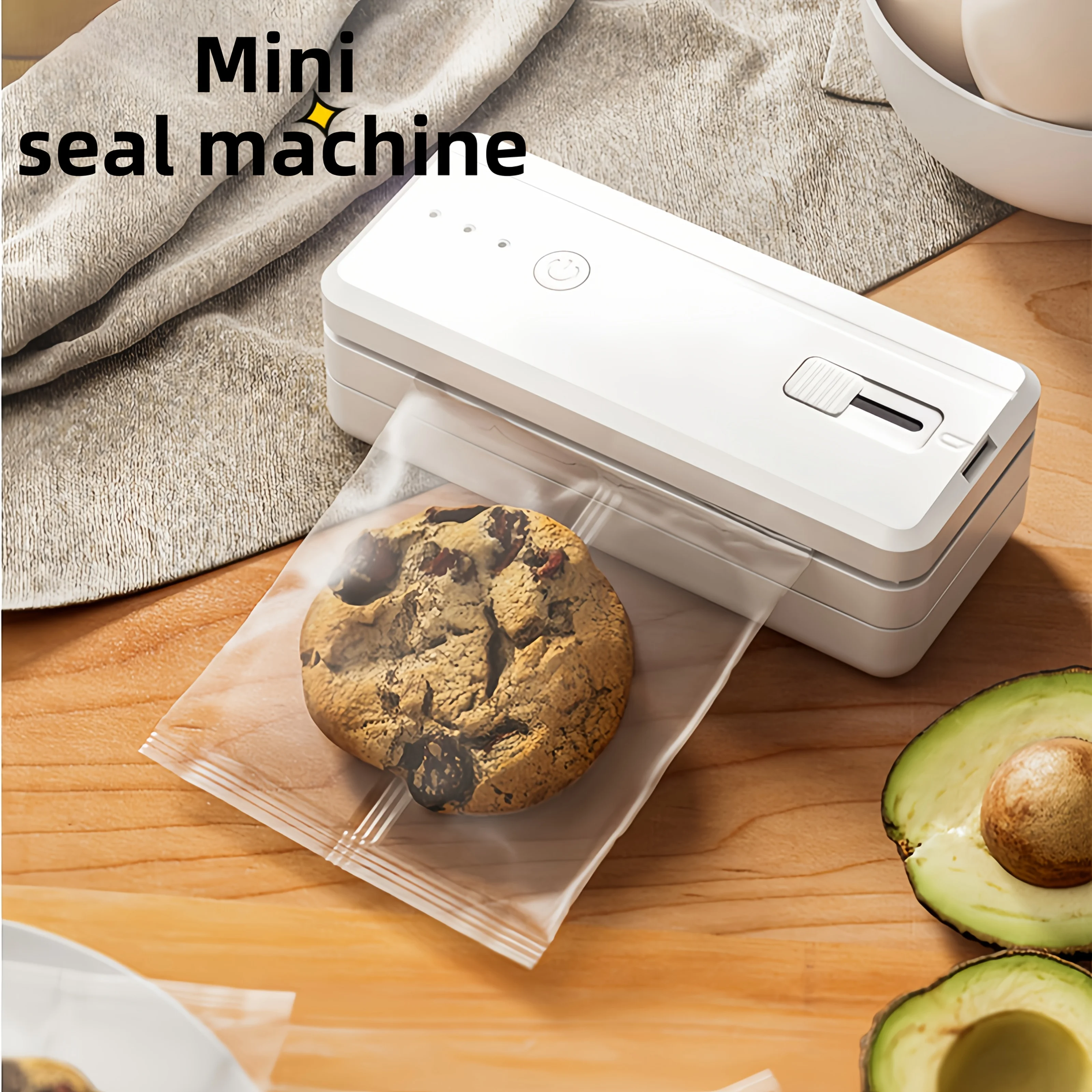 

1300mAh USB Rechargeable Portable Mini Sealer Quick Sealing Machine for Resealing Snack Plastic Bags Keep Food Fresh