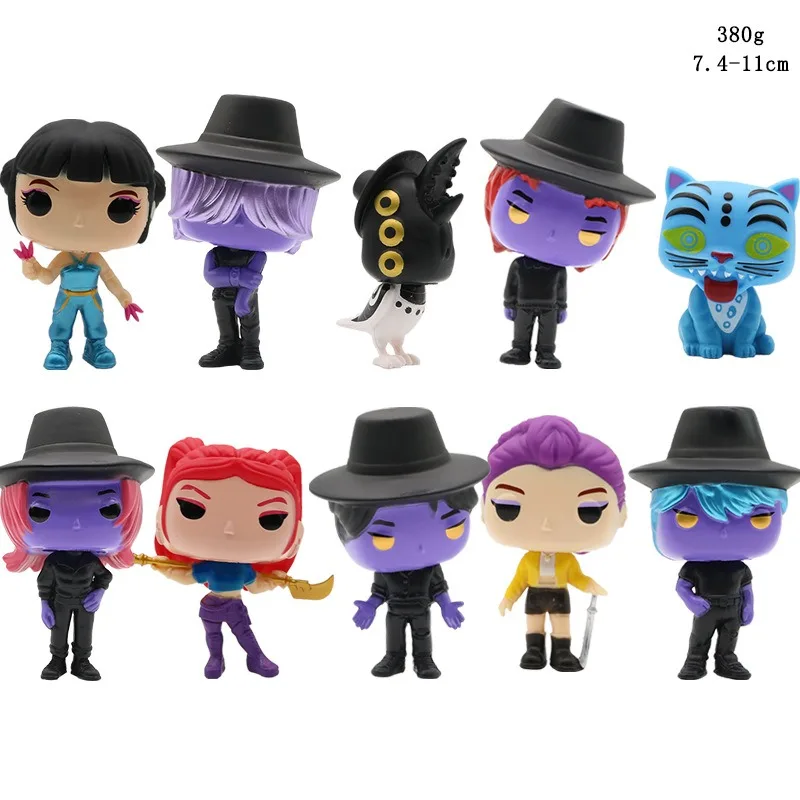 

10pcsKpop devil hunter Saja boy cartoon character toys around the little tiger Rumi Milla Zoe Halloween Christmas gift.