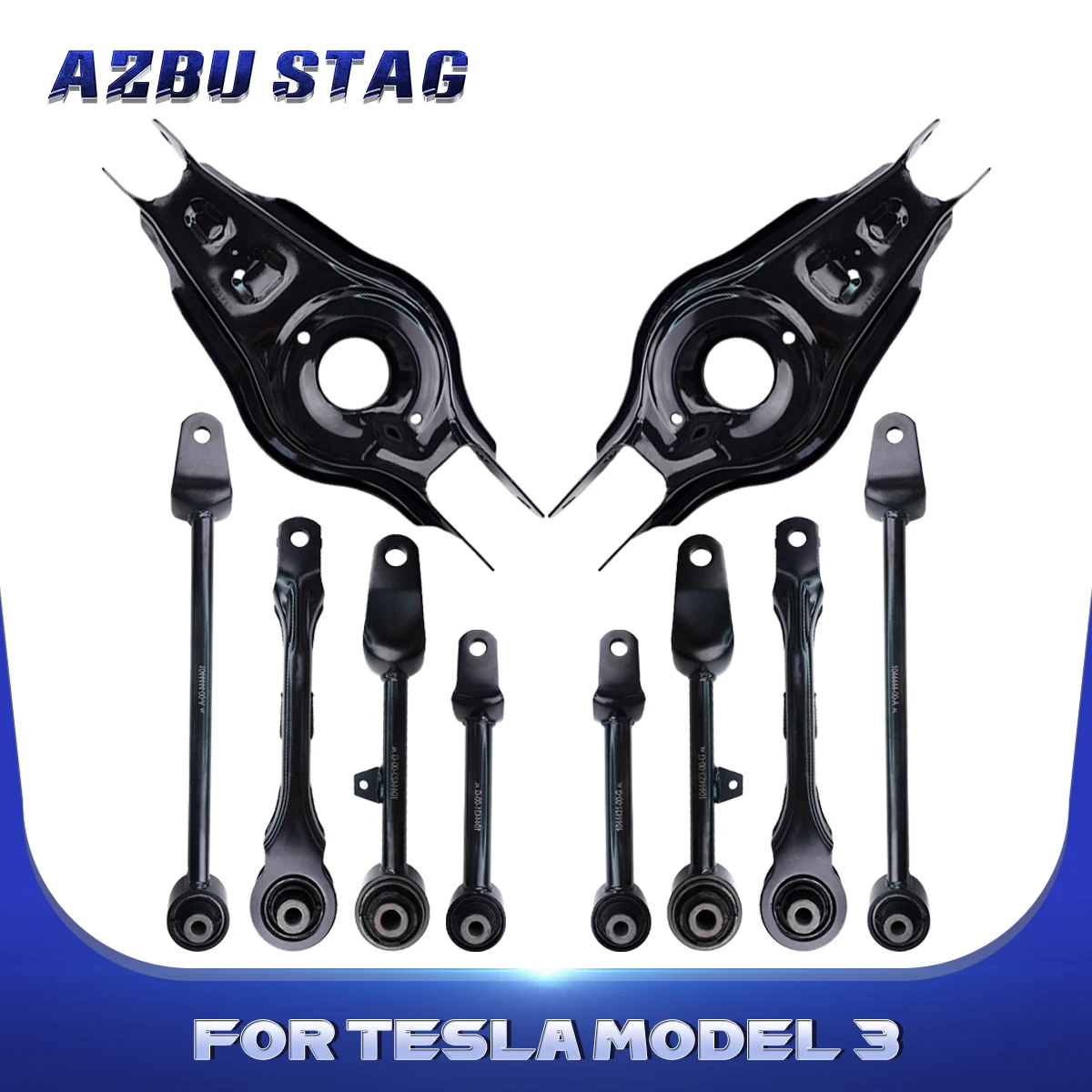 AzbuStag 10Pcs Rear Lower Control Arm Left Right Suspension for Tesla Model 3 5YJ3 Y 5YJY 2017 2018 2019 2020 2021 2022