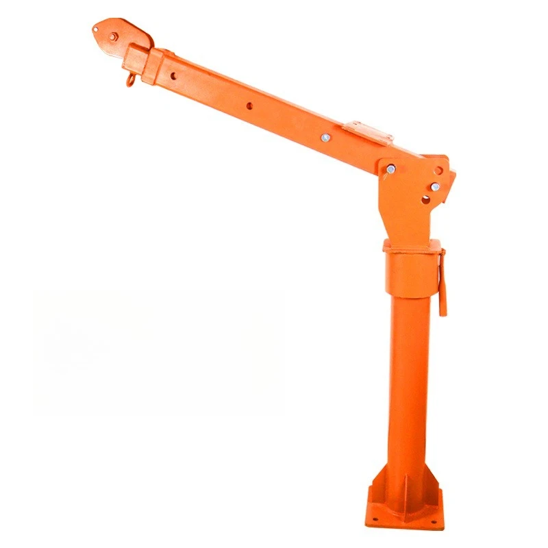 Thickened Steel Pipe Hydraulic Lifting Crane Easy Transport Fast Efficient Lifting Performance Used For Site Hardware Hoist Task