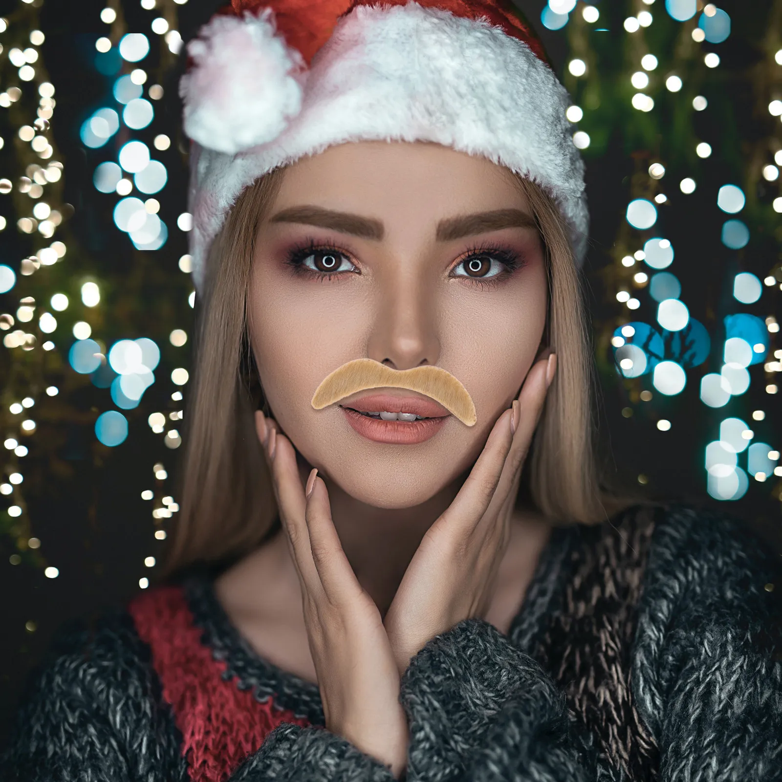 

30Pcs Fake Beard Cosplay Beard Set Random Color Funny Party Decoration Halloween Costume Photo Prop Self Adhesive Props