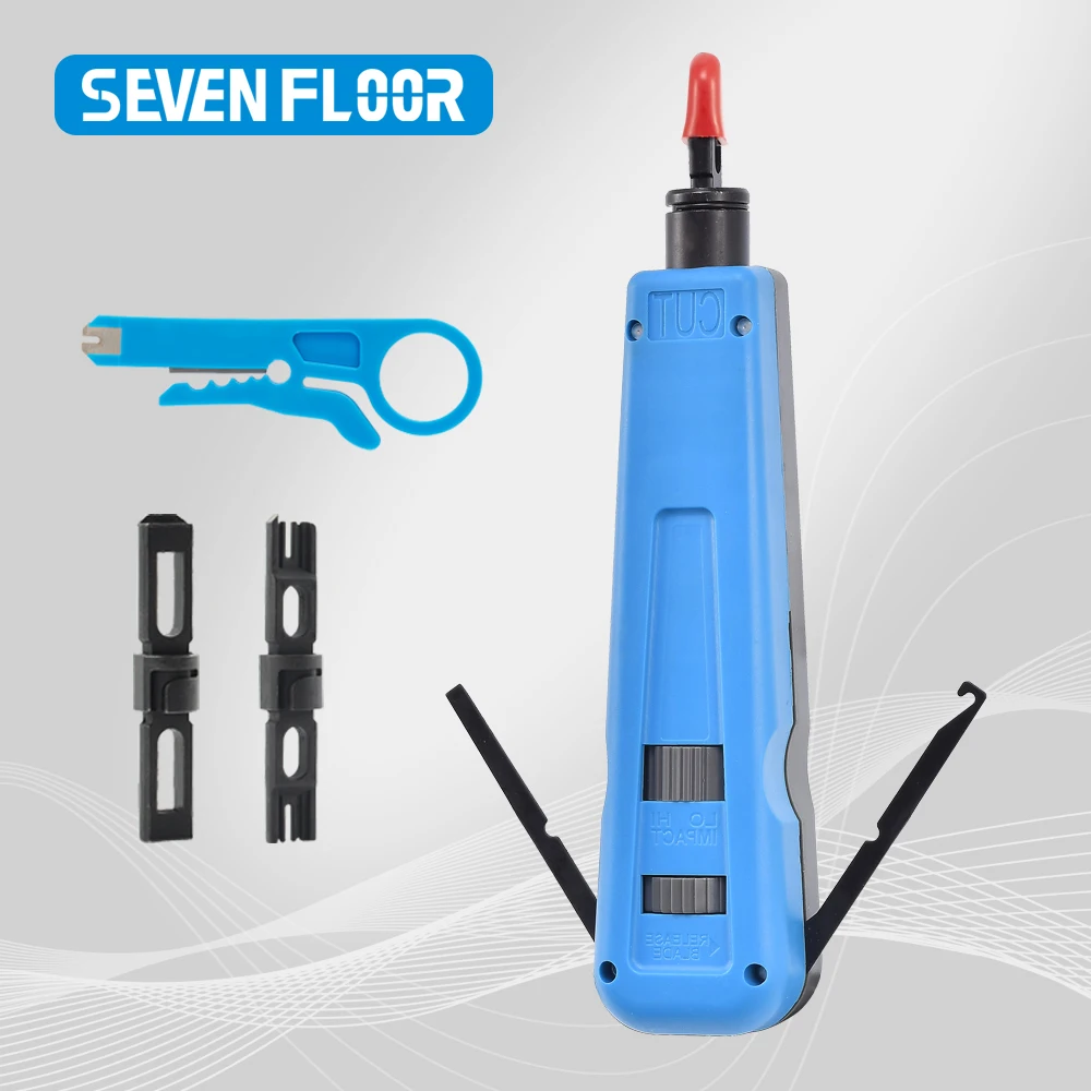 

Impact Punchdown Tool with 66/110 Blade, Reliable CAT Cable Connections, Adjustable Force, Includes Pick and Spudger