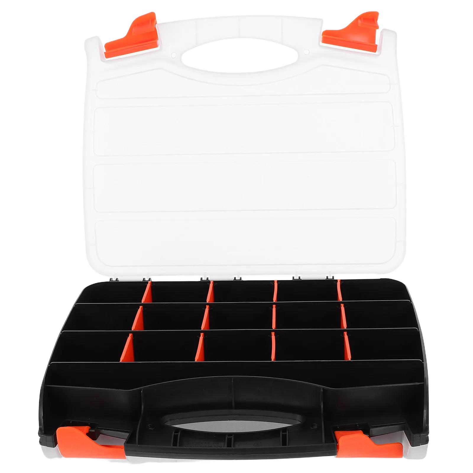 

Double Side Parts Storage Box Plastic Organizer Box Removable Dividers Portable Hardware Storage Case Screws Nuts Bolts Small