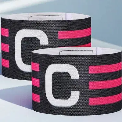 

2Pcs Soccer Arm Sign Comfortable Breathable Anti-Slip Stylish Durable Suitable for Various Games Football Armband