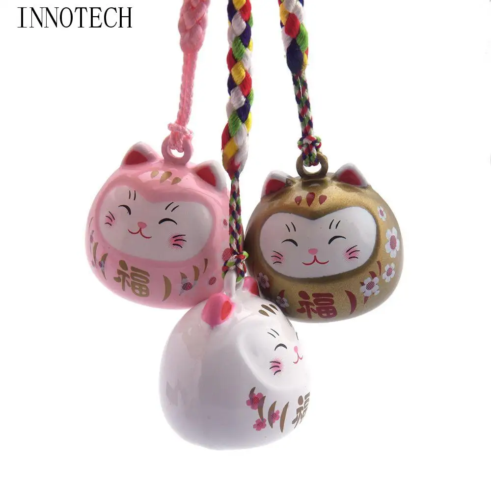 Jewelry Cartoon Keychain Pendant Keyring Phone Pendant Maneki Neko Mobile Phone Strap Japanese Lucky Cat Keychain Phone Charm