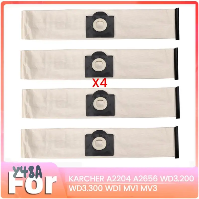 

4PCS Dust Bags For KARCHER A2004 A2204 A2054 A2656 WD2 WD3 Vacuum Cleaner Parts Washable Filter Bags-Y48A