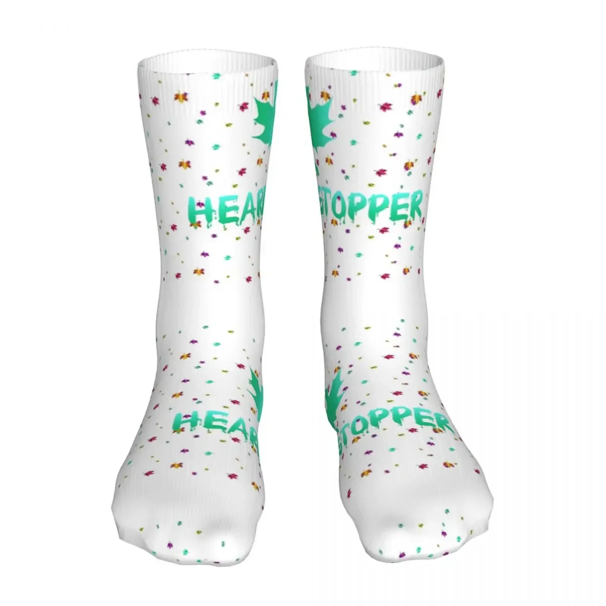 Happy Funny Socks Male Mens Women Casual Heartstopper Leaves Pattern Socks Sport Stockings Spring Summer Autumn Winter