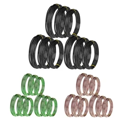 9 Rolls Bonsai Wires Anodized Aluminum Bonsai Training Wire with 3 Sizes (1.0 Mm,1.5 Mm,2.0 Mm),Total 147 Feet