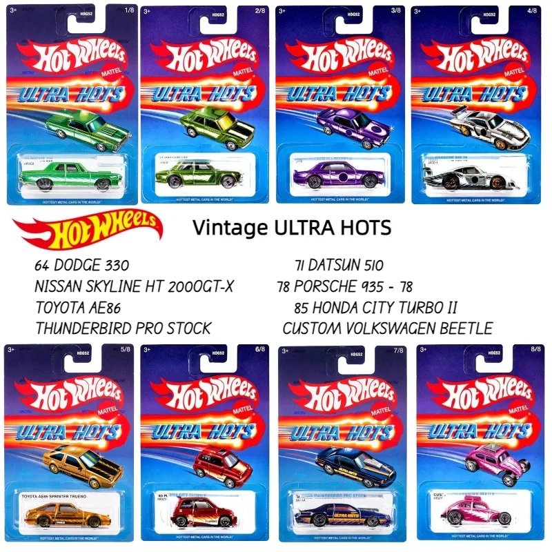 

Набор коллекционных моделей автомобилей Hot Wheels The Hot Ones Series HDG52 в масштабе 1:64: Volkswagen T1, Toyota, Datsun. Металлические модели для детей и коллекционеров.