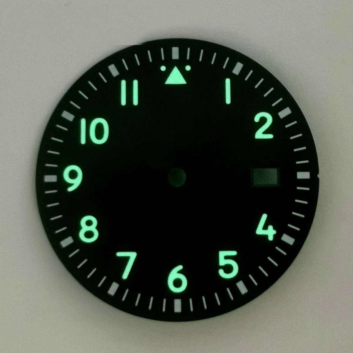 33.8mm Watch Dial for NH35 Automatic Movement Luminous Arabic Numerals Date Window DIY Watch Parts Custom Logo