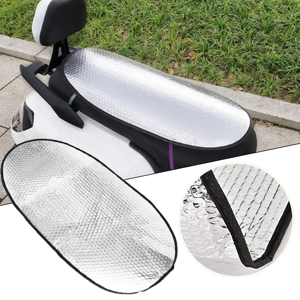 

Summer Sun Protection Seat Pad for Motorcycle Reflective Aluminum Foil Compression Resistant & Water Resistant