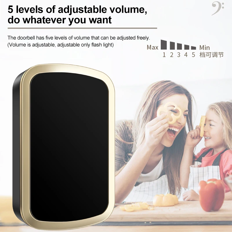 Wireless Doorbell Smart DoorBell 300M Remote Wireless Distance 60 Songs Intelligent Wireless Doorbell Chime EU US Plug Optional