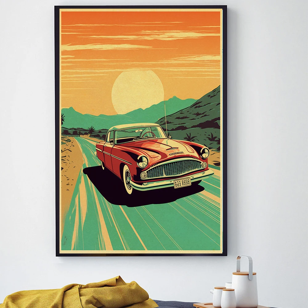 Retro Car JDM Retrofit Racing 90s America Poster Chart Print Posters Home Living Bed Room Decor Bar Cafe Frameless Wall Painting