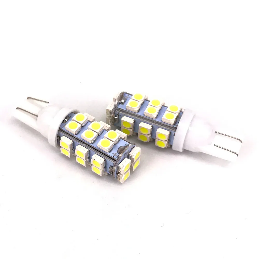 50pcs 12V  DC T10 1210 28 SMD LED Lamps Van Truck Car Side Wedge Marke Clearance Door Light Bulb 194 927 161 168 W5W White