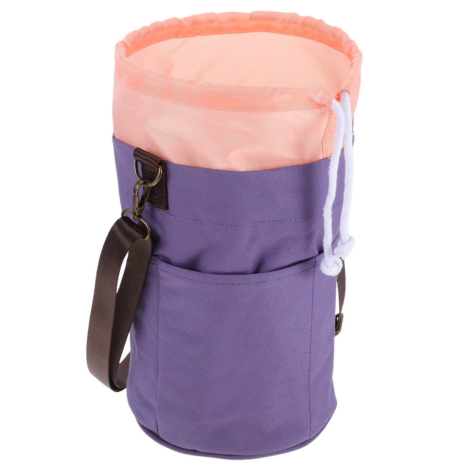 

Multifunctional Knitting Storage Bag Yarn Organizer Cylinder Case For Crochet Hooks Needles Accessories Durable Canvas Hanging