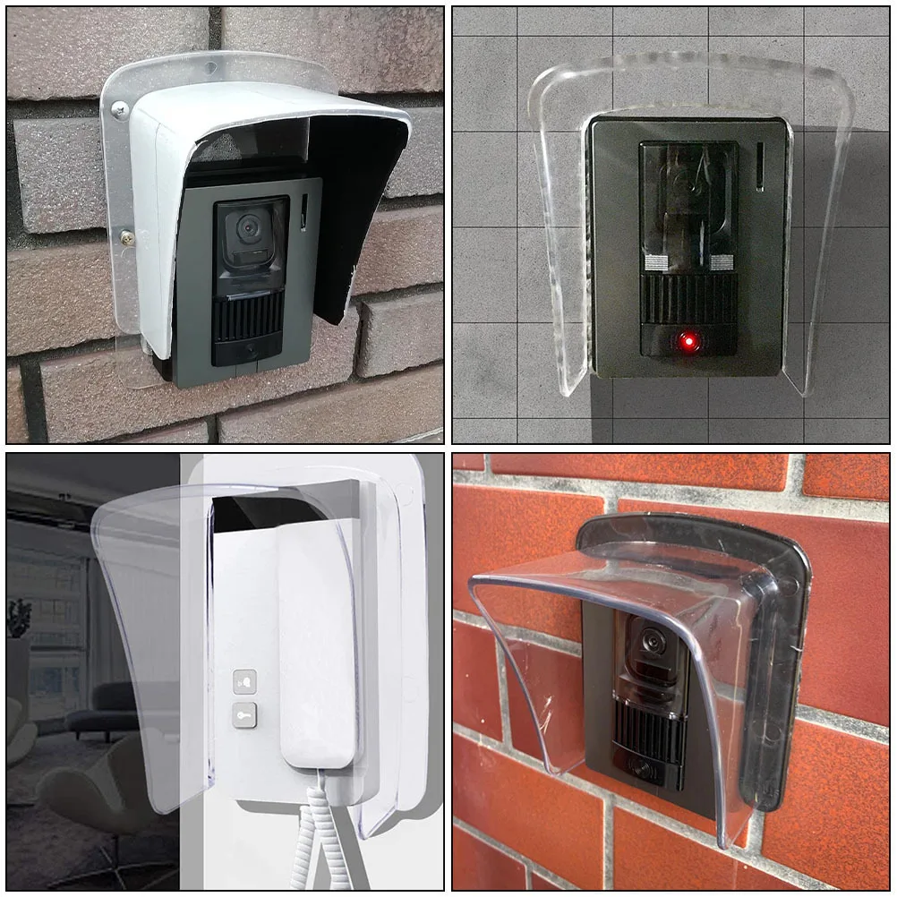 Clear Acrylic Rainproof Doorbell Cover Universal Waterproof Protective Cover for Outdoor Doorbell Attendance Access Control