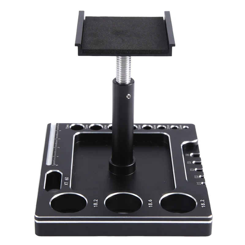 المعادن RC سيارة العمل حامل إصلاح محطة العمل منصة التجميع 360 درجة دوران ل TRX4M FMS SCX24 1/18 RC قطع غيار السيارات الأسود-TCE