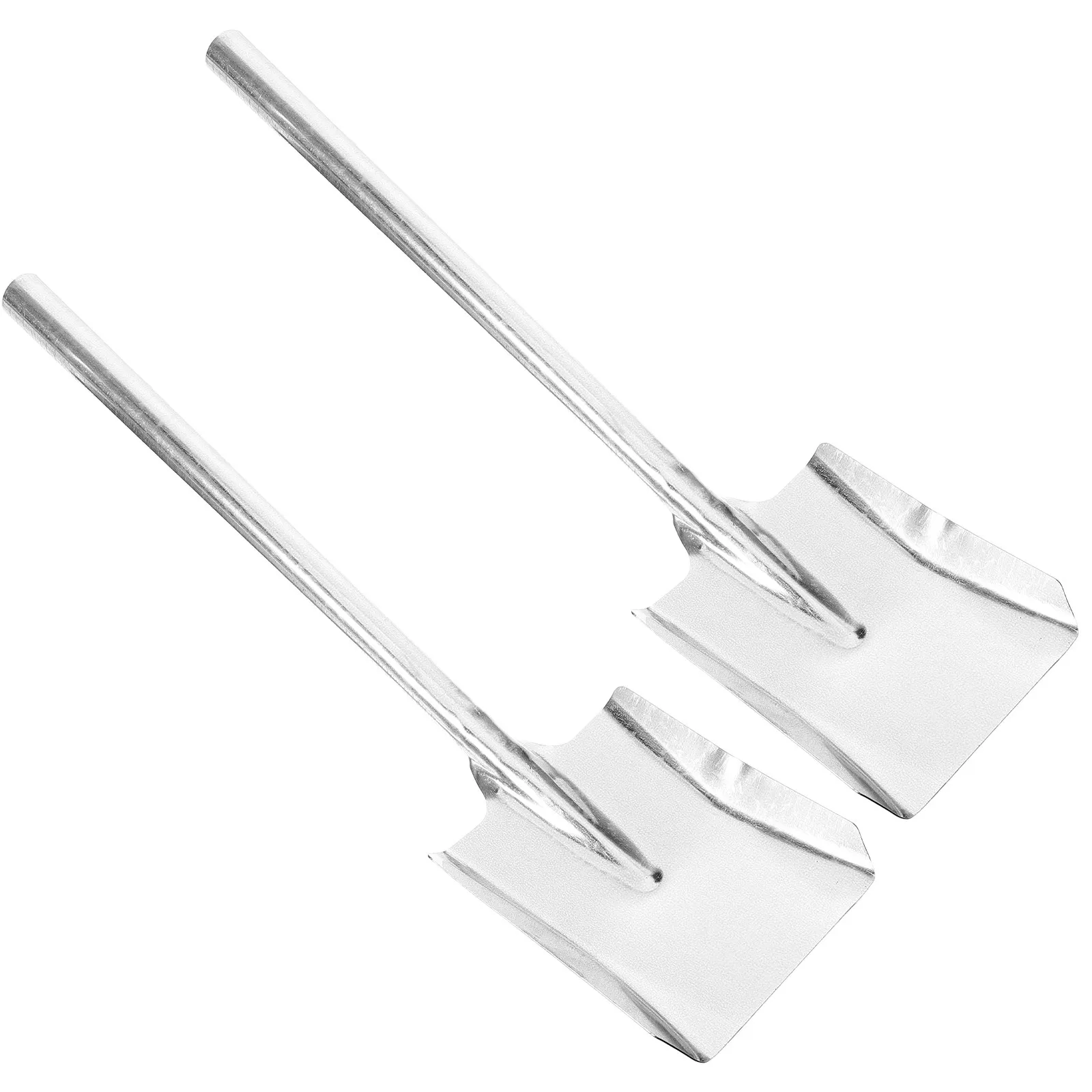 2個入り平頭石炭シャベル、頑丈な金属製暖炉シャベル、灰かき、庭用土かき、多機能土壌スコップ、家庭用