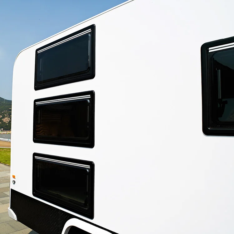 ASA Material 700*400mm RV Window Camper Motorhome Side Window with Fly Net and Blind,Custom sizes