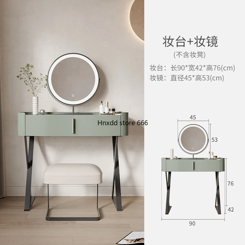 Modern Light Luxury Comb Dresser Bedroom Simple Style Makeup Table Ins Wind Belt Mirror New Dresser Designer